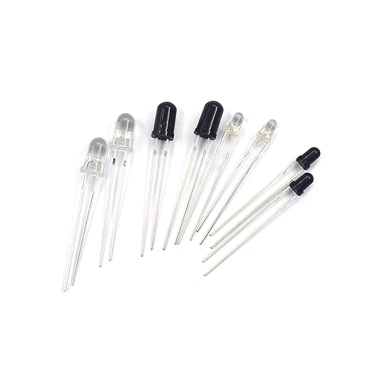 5mm 940nm LED VS1838B IR Emitting Diode Kit Transmitter Receiver Infrared Light Emitter Phototransistor Assortment Set Lamp Bulb - 502