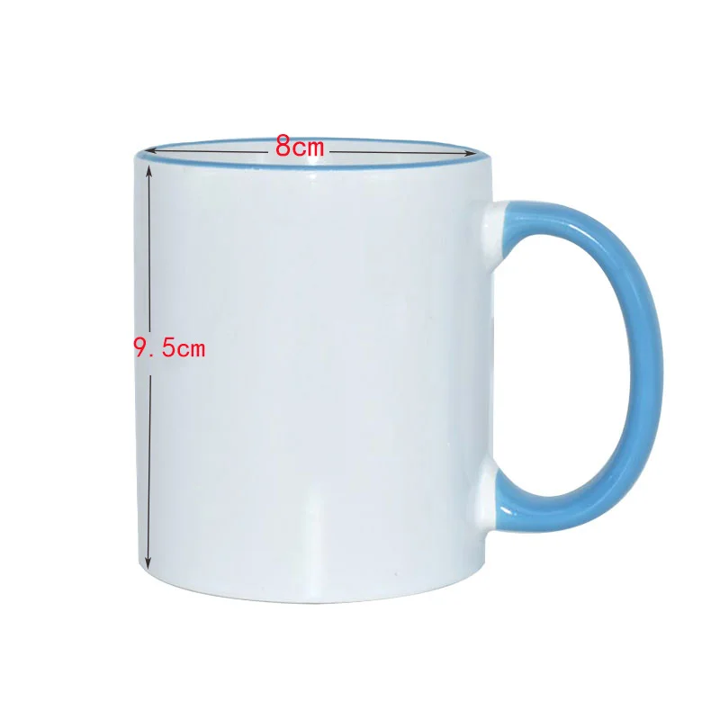 Coffee Mugs Color Handle Ceramic Cup Custom Picture DIY Photo Couple Friends Family Creative Coffee Mug Gift