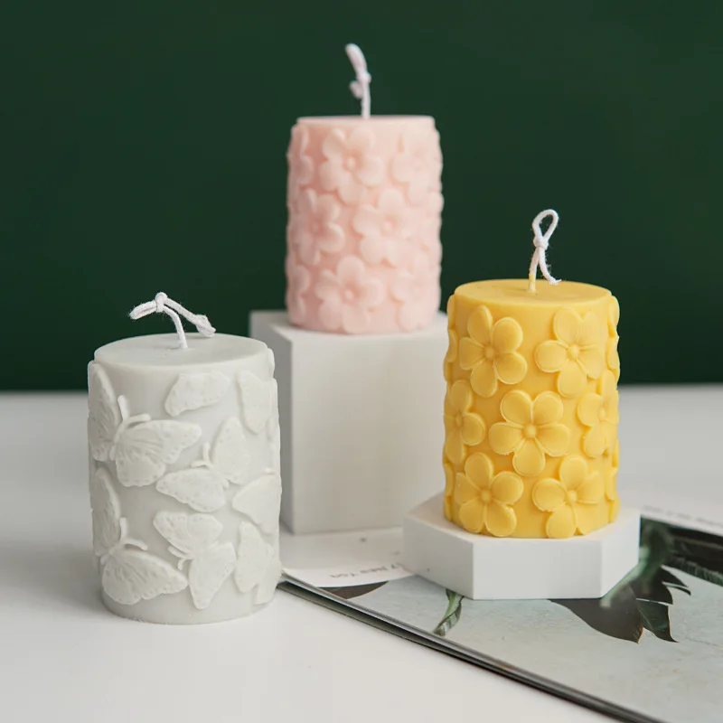 

Frangipani Butterfly Texture Candle Mold for DIY Handmade Aromatherapy Candle Plaster Ornaments Handicrafts Soap Mold Hand Gift