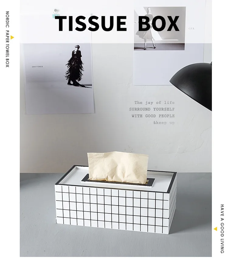 Простая деревянная нордическая необычная коробка для салфеток ins tissue box Бытовая бумажная коробка комната коробка для салфеток