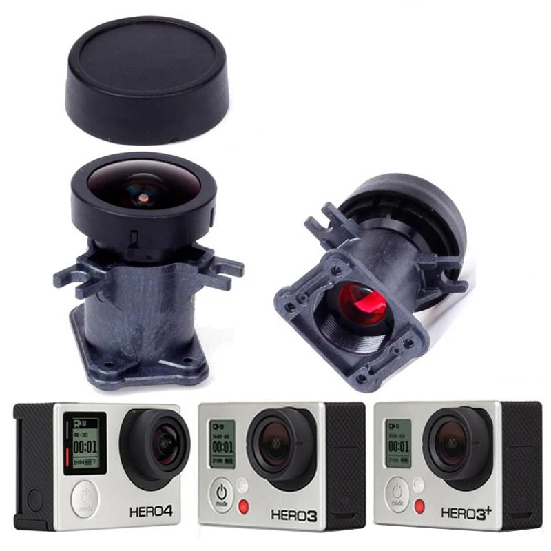 Широкоугольный объектив 150 градусов для экшн камеры Gopro Hero4 3 + черный серебристый