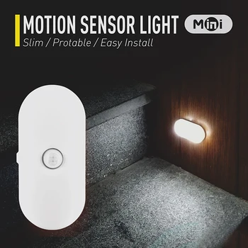 

Stairs Easy Install Home Decor Plastic Bars Indoor Battery Powered Kitchen Magnetic LED Night Light Motion Sensor Auto On Off