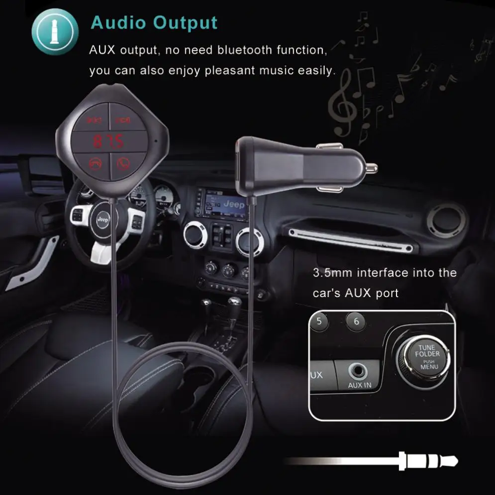 Q7S Bluetooth Hands-free fm-передатчик автомобильный комплект MP3-плеер беспроводной модулятор двойной USB порт Расширение MP3 USB SD MMC+ 3,5 мм AUX