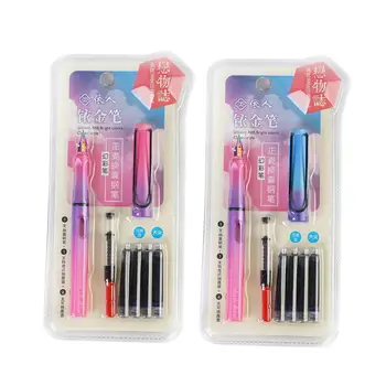 

1Set Gradient Fountain Pen Set With Pen Tip 0.38mm Bag Pen Pen An Pen Ink X2S7