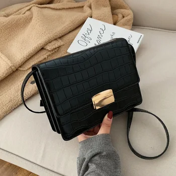 

Stone Pattern Small PU Leather Crossbody Bags For Women 2020 Shoulder Messenger Bags Female Travel Handbags and Purses
