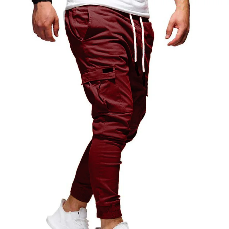 Men Pants Multi-Pockets Joggers Sweatpants Casual Solid Cargo Pants Oversize Streetwear Trousers casual pants,sports pants,tactical pants,casual sports pants