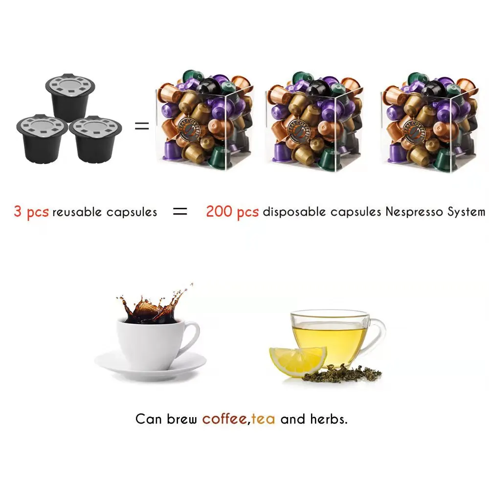Многоразовая улучшенная версия nespresso 3 шт. с хорошим фильтром насыщенным жиром и