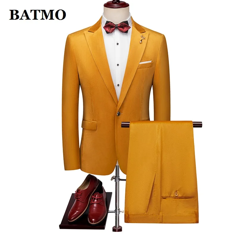 BATMO Новое поступление, высококачественные мужские костюмы, мужское свадебное платье, куртки+ брюки, большие размеры, 90280-5