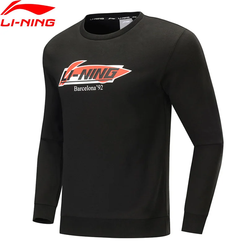 

Li-Ning Men The Trend Sports Sweater Printing 100% Cotton Comfort Regular Fit Retro LiNing Sport Hoodie AWDP391 CJAS19