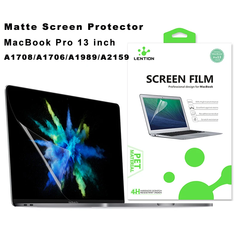 Screen Protector for MacBook Pro 13-inch 2016-2020 with or w/Out Touch Bar A2338/A2251/2159 Matte Film with Hydrophobic Coating