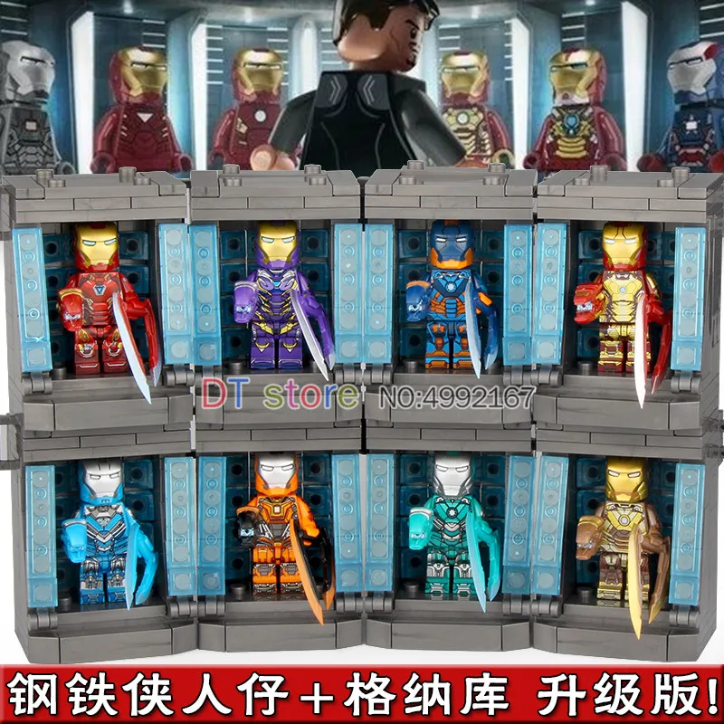 20 шт./партия Супергерои фигурка Мстители эндгейм Железный человек Тор с Железным человеком домашние строительные блоки кирпичи игрушки для детей Подарки