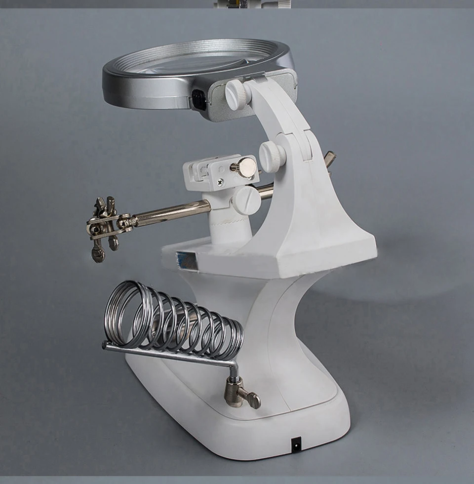 Многофункциональный 3X/4.5X светодиодный объектив лупа Настольный паяльник увеличительное стекло Аллигатор зажим держатель ручной сварки инструмент для ремонта