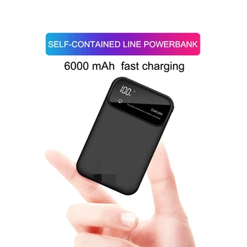 

Lantro JS Super Mini Power Bank 5000mah Ultra Thin External Battery Pack Phone Charger Airplane Accept C16