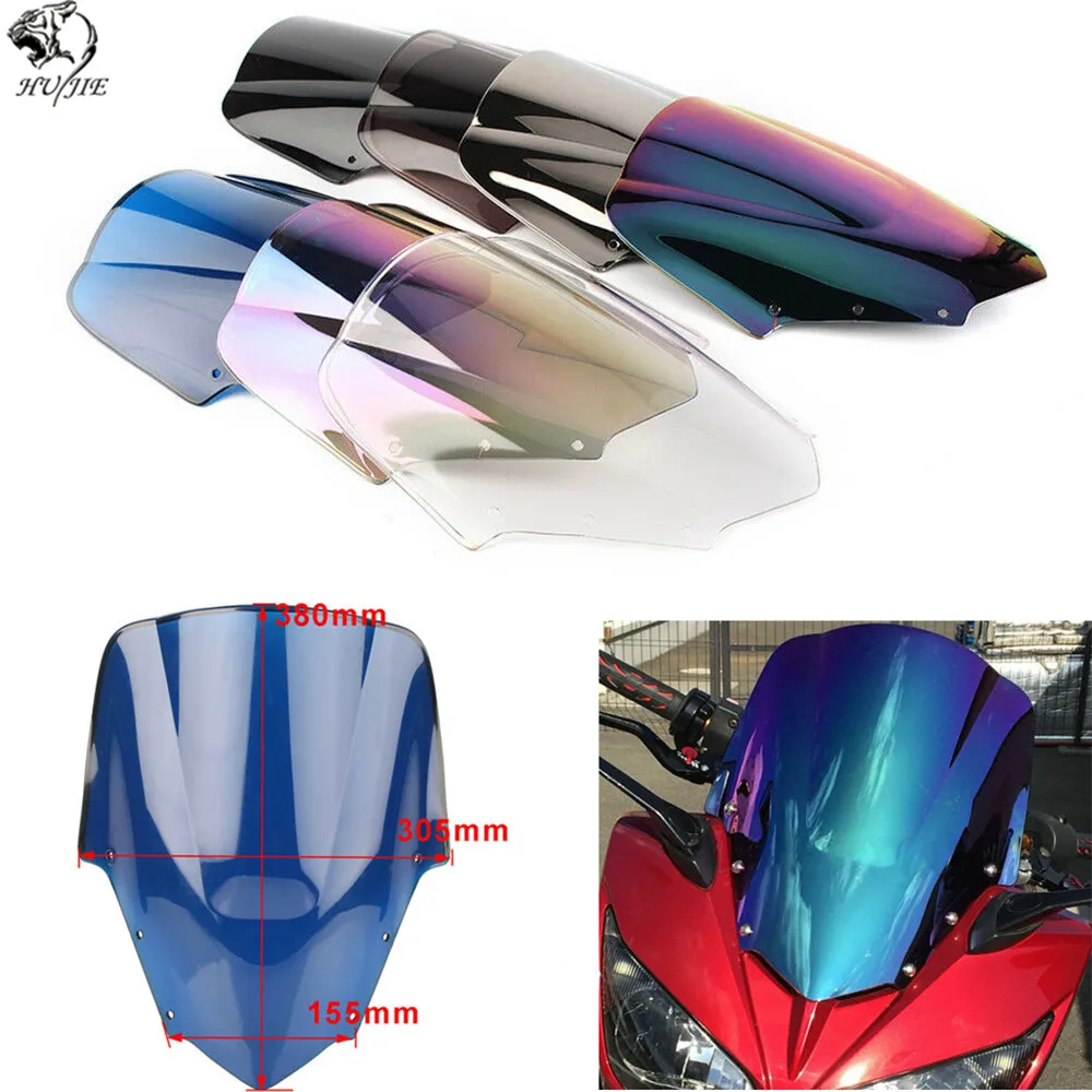 Лобовое стекло для Yamaha FZ1 Fazer FZ1S FZS1000S 2006 2011 2007 2008 2009 2010 Black Double Bubble FZS 1000 1000S|Козырьки