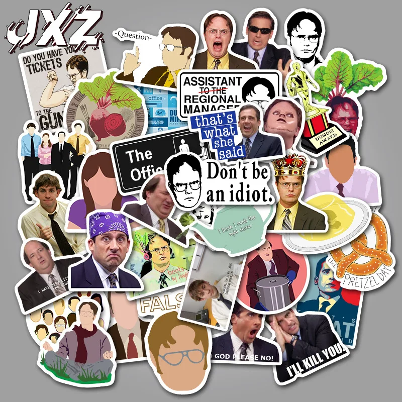50 шт./упак. TV Show Friends The office водонепроницаемые наклейки Pcv для багажа скейтборда
