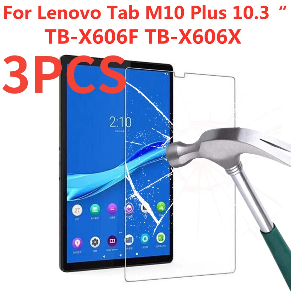 tablet touch pens 3PCS Tempered Glass Screen Protector For Lenovo Tab M10 Plus FHD 10.3 Inch TB-X606 X606F Bubble Free Tablet Protective Film android tablet with keyboard