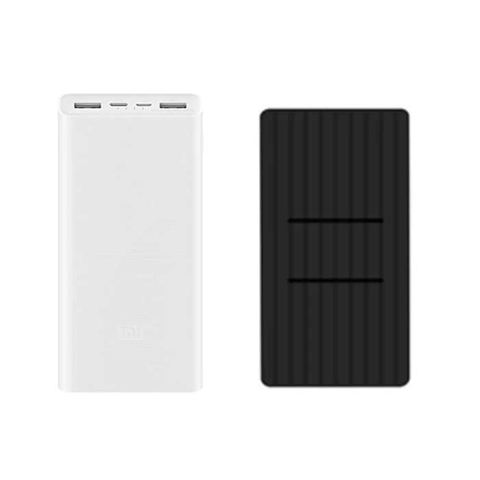 3 Add Black Case Xiaomi Mi 20000 мАч Внешний аккумулятор 3 USB-C 18 Вт портативное зарядное устройство двойной USB внешний аккумулятор для ноутбука смартфона - Цвет: 3 Add Black Case