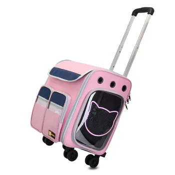 

Large Capacity Pet luggage Dog Bag Pet Backpack Cat Bag Breathable Cat Backpack Trolley Bag Foldable Storage Pet Essentials