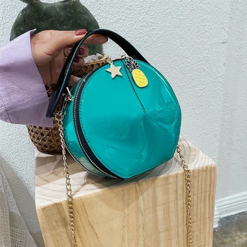 

Fashion Circular Small Bags Women Solid Color Shoulder Crossbody Bag 2020 Pu Leather Cute Female Coin Purse Messenger Handbags