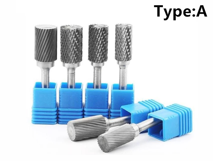 Jrealmer 1pcs Type A Cylinder 6mm shank Tungsten Carbide Cylindrical