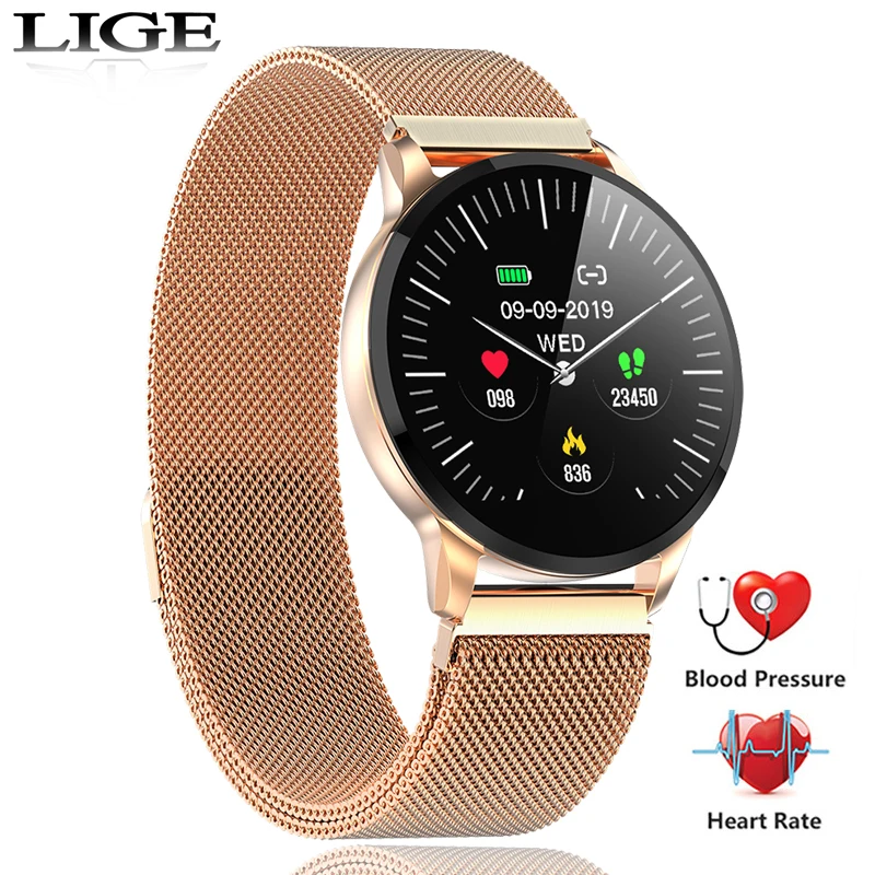 

LIGE 2019 Men smart Watch Women Blood Pressure Heart Rate Monitor Fitness Tracker smartwatch Waterproof Pedometer Sport Watch