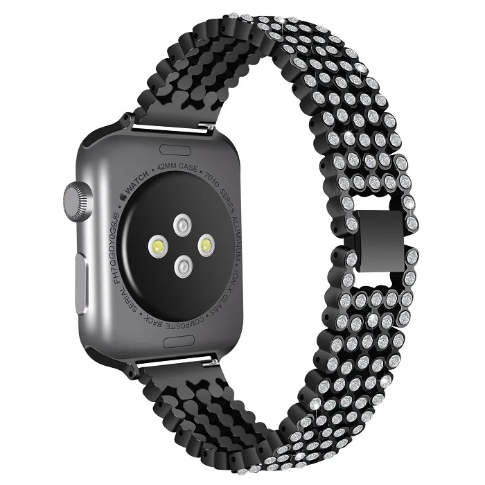 Black2 Для Apple Watch ремешок 38 мм 42 мм из нержавеющей стали металлический сменный Браслет спортивный ремешок для Apple Watch Nike+ Серия 3 серия 2 - Цвет ремешка: Black2