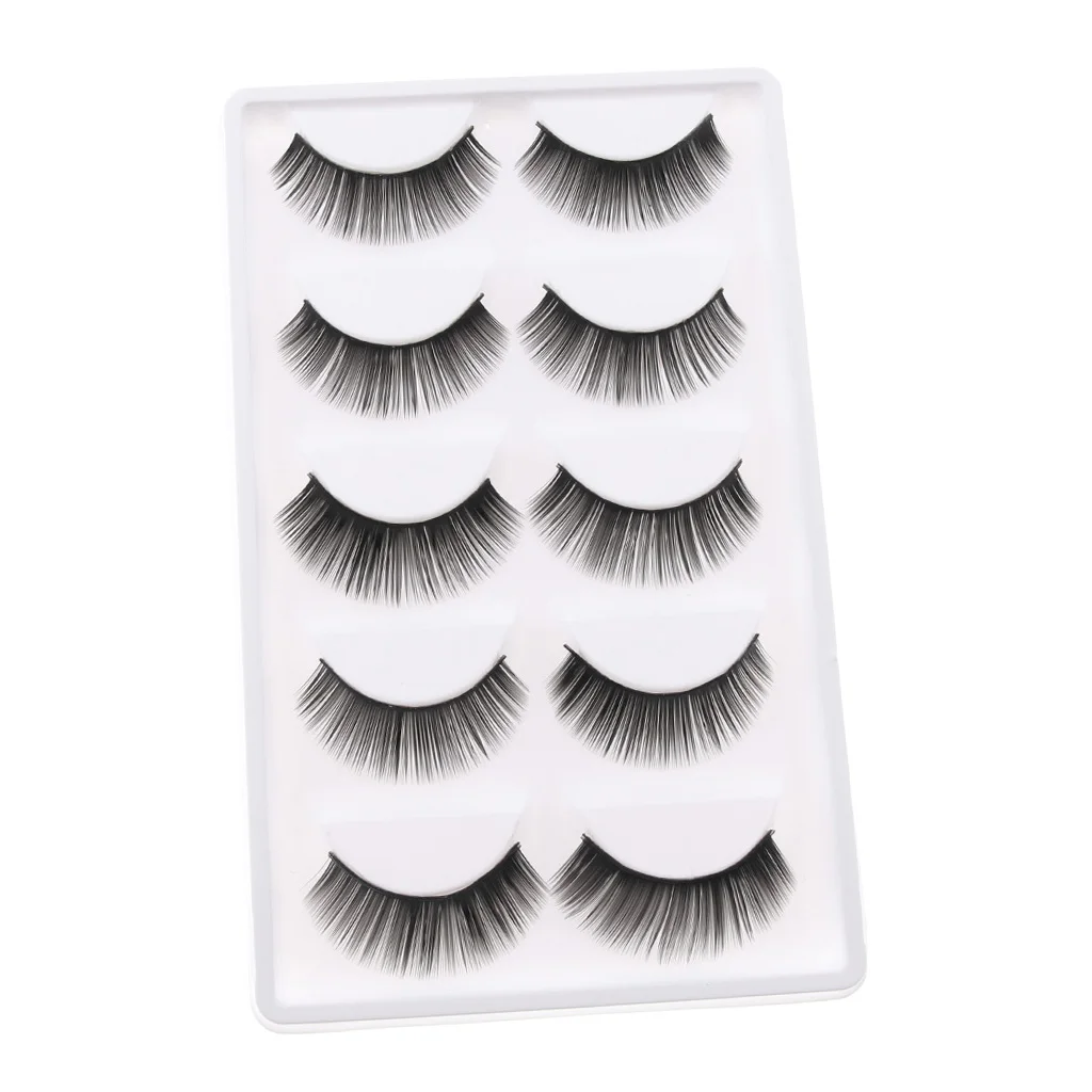 5 Pairs Long Black Fake Eyelashes Eye Lashes for 12 Inch Blythe Neo Dolls DIY Making & Repair Accessories