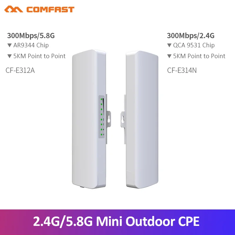 

Outdoor Router Point To Point Wireless Bridge 300Mbps 2.4G/5.8 G WIFI Amplifier Network WI FI Access point wifi repeater