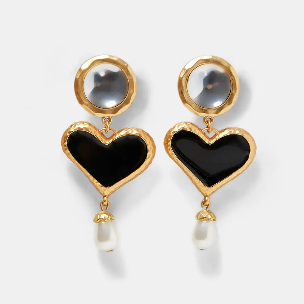 Dvacaman ZA, черные серьги-капли из смолы/кристаллов для женщин, Boho, ручная работа, бахрома, кисточка, висячие, массивные свадебные серьги, вечерние, подарок - Окраска металла: 7