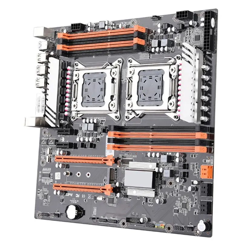 X79 двойной процессор Материнская плата LGA 2011 E-ATX USB3.0 SATA3 PCI-E 3,0 с двумя Xeon материнская плата модуль с M.2 слот двойной Giga LAN