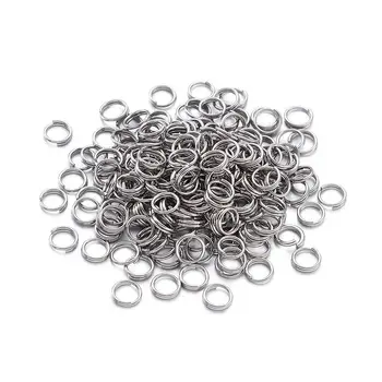

10g Stainless Steel Split Ring Double Loops Jump Rings Connector Fishing Accessories Jewelry Findings 5x1.2mm about 190pcs