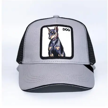 С биркой broidery DOG-5 Snapback Бейсболка для дальнобойщика козырек животных фермы