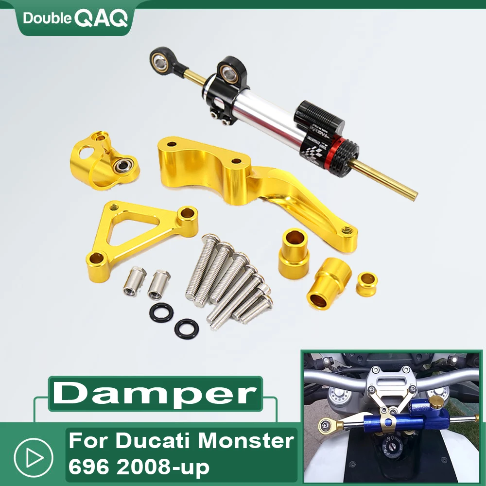 

Мотоцикл модифицированный для Ducati 795 796 Monster 696 2008-up демпфер рулевого управления стабилизатор Монтажный кронштейн опорный комплект