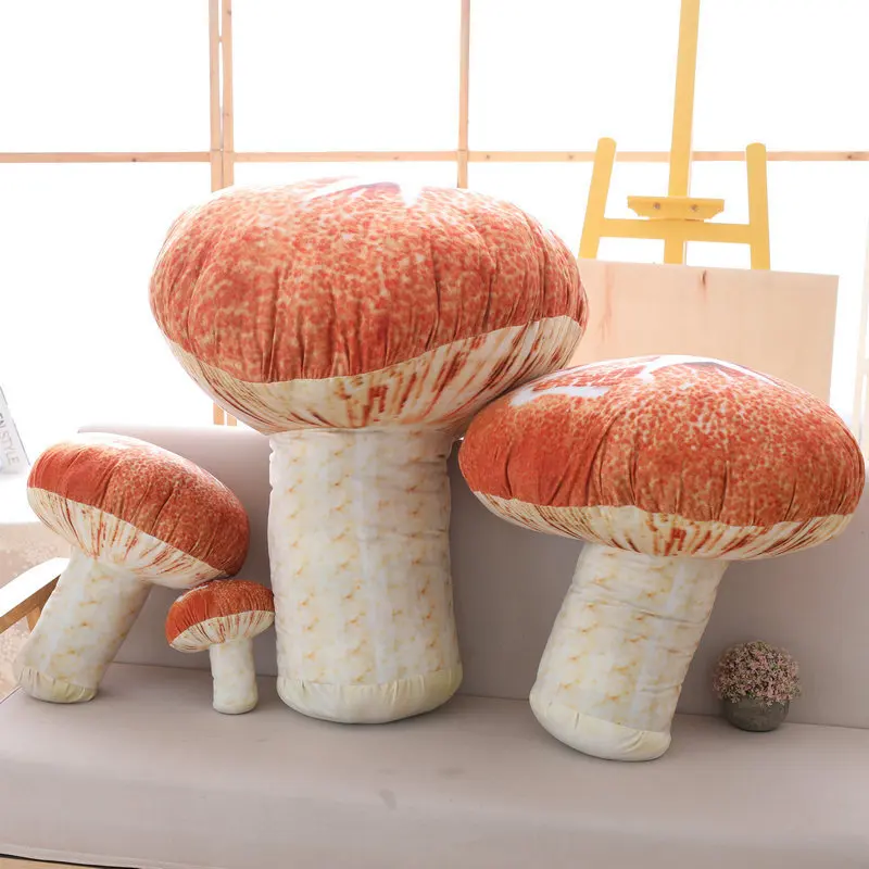 Washable Simulated mushroom Creative plant pillow cushion plush fruit vegetables food Anti-stress soft girl Children toy gift | Игрушки и