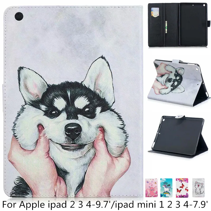 Модный чехол с изображением единорога Хаски для Apple ipad Mini 1 2 3 4, умный чехол для ipad 4, ipad 3, ipad 2, планшет из искусственной кожи