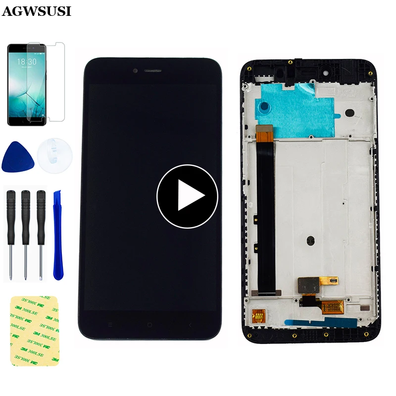 Для Xiaomi Redmi Примечание 5A ЖК-дисплей для Redmi Note 5A Prime сенсорный ЖК-экран дигитайзер сенсорная панель монитор сборка Рамка