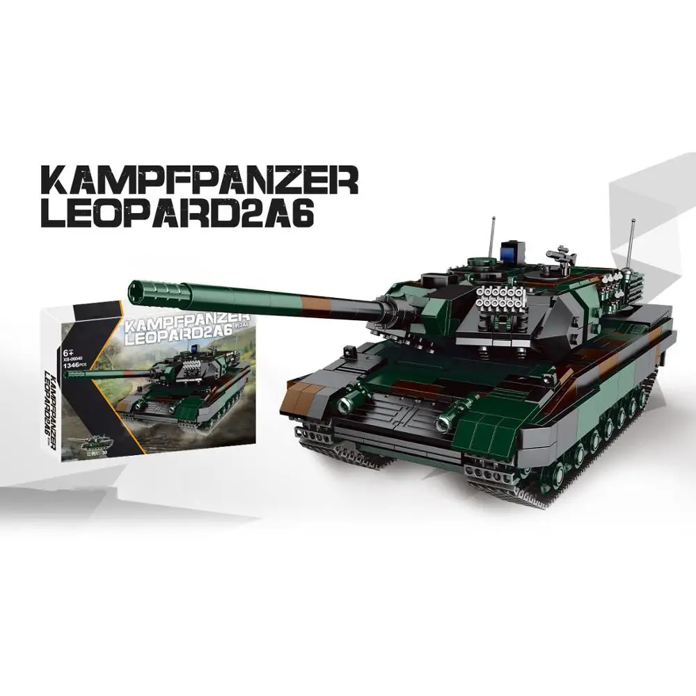 

modern military germany army Leopard 2A6 Main Battle Tank moc batisbricks building block model ww2 figures bricks toy collection