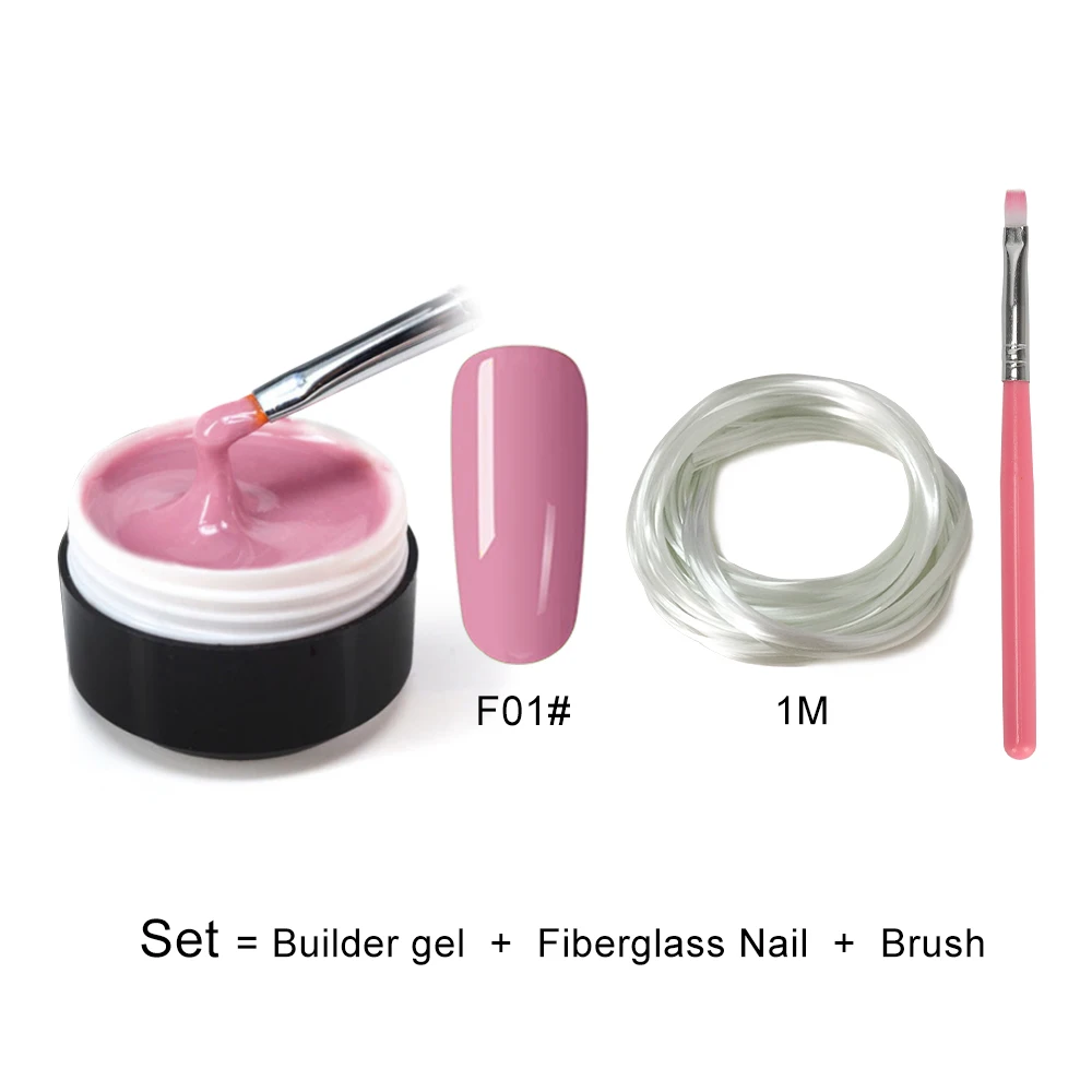 builder gel kit F01 4 шт./комплект, полигелевый Светодиодный УФ-акриловый Гель-лак, лак для ногтей, быстрое строительство для наращивания ногтей, твердый гель, камуфляжный полигелевый набор для ногтей - Цвет: builder gel kit F01