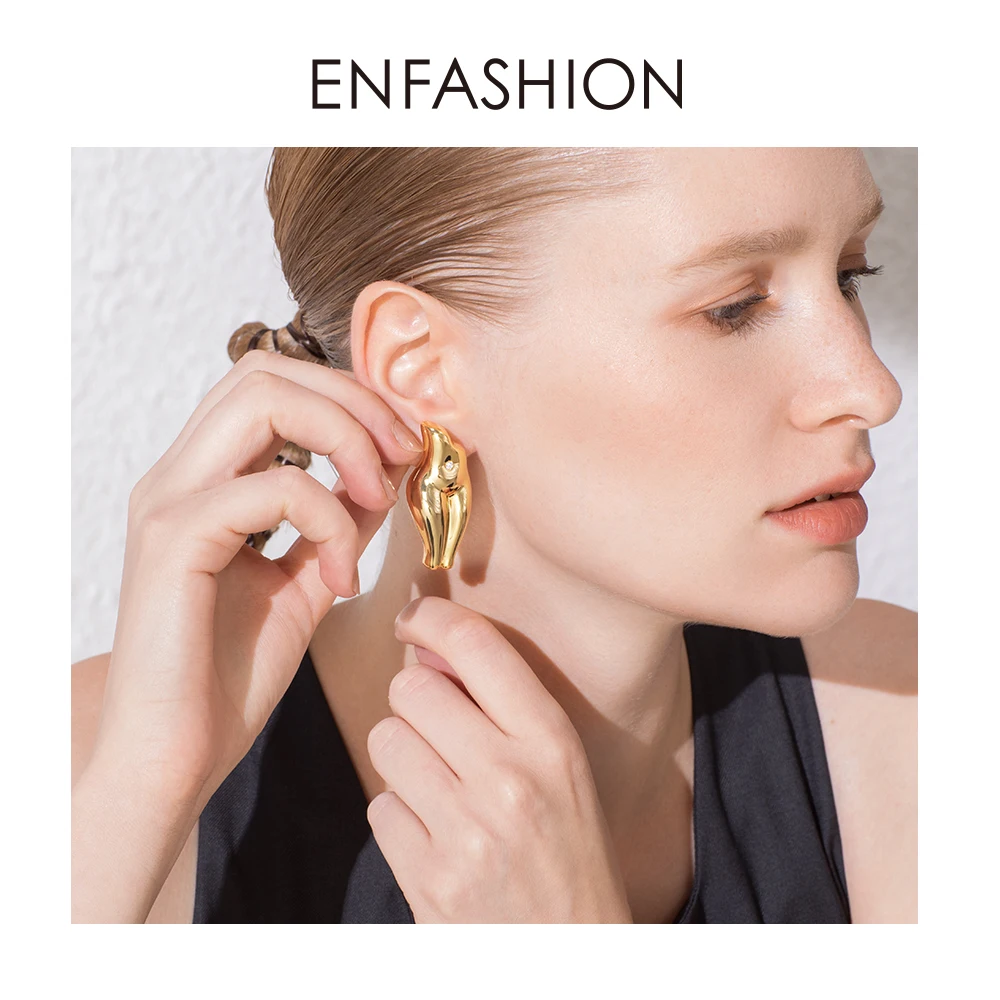 ENFASHION Body Part Thigh 3D Drop Earrings For Women Gold Color Leg Special Long Dangle Earings Fashion Jewelry Kolczyki E191108