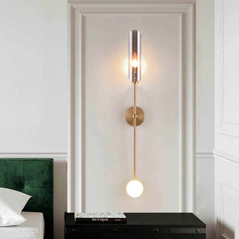 Nordic Corridor Stairs Wall Lamp Living Room Bedroom Nightstand Lighting Lamp 