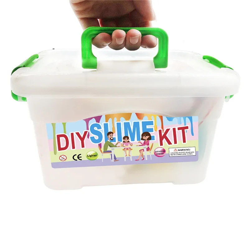 Поставки слаймов DIY Slime Kit поставки прозрачный кристалл Slime делая комплект для девочек Floam slime добавки#3O16