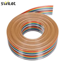 5 м 1,27 мм 20P DuPont кабель Радуга плоская линия поддерживающий провод припаянный кабель соединительный провод