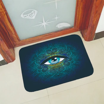 

Creative patterns printed Anti slip doormat for entrance door mats outdoor indoor front door mat Thicken flannel 40x60cm 50x80cm