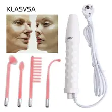 Дарсонваль жезл 4 в 1 высокой частоты Remover лица Уход за кожей лица спа салон терапии акне устройства+ 1 адаптер ЕС glaselektrode