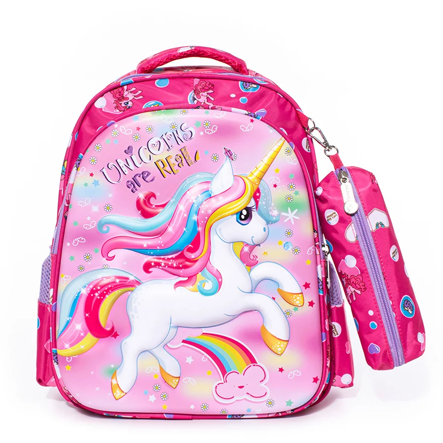 Children Schoolbag Backpacks-Light Satchel Unicorn Girls Cars Briescase Cartoon First-Class