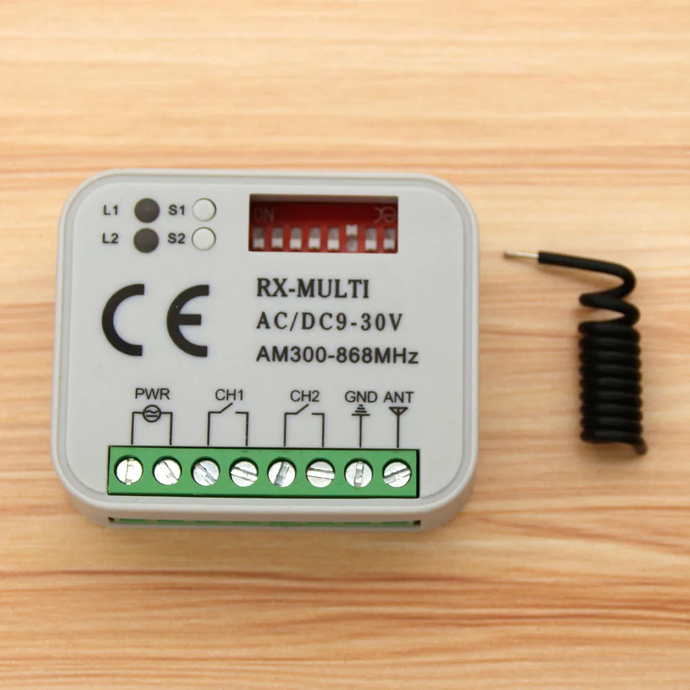 Universal AC DC 12-24V 2 Channel Receiver RX-Multi Controller RX MULTI AC/DC9-30V 300-868MHz 433MHz 868MHz | Электроника