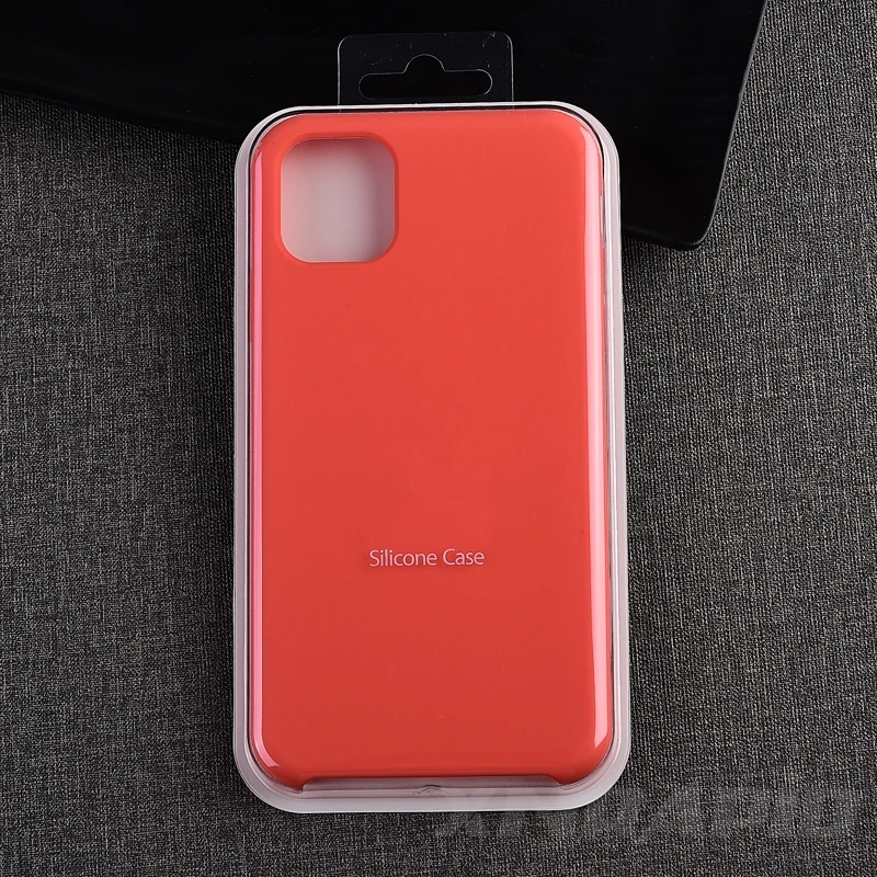 Роскошный Официальный чехол для телефона с логотипом s для iphone 11 Pro Чехол для Apple 7 6s 8 6 Plus X XR Xs MAX силиконовый Жидкий чехол - Цвет: Spicy Orange