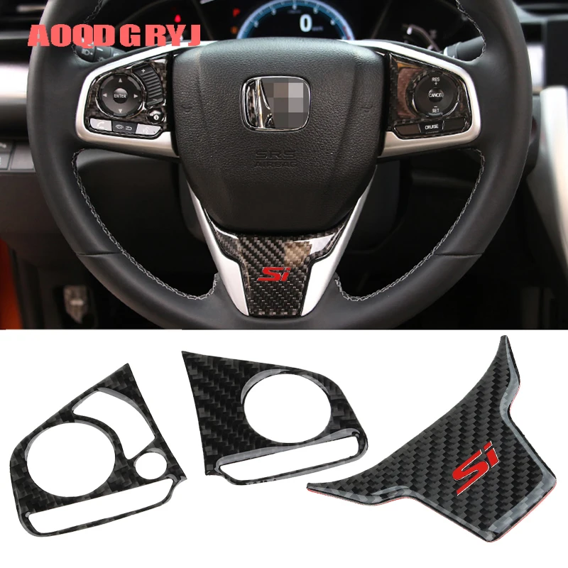 Автомобильный Стайлинг для Honda 10th Gen Civic 2016 2020 руль из углеродного волокна мягкий