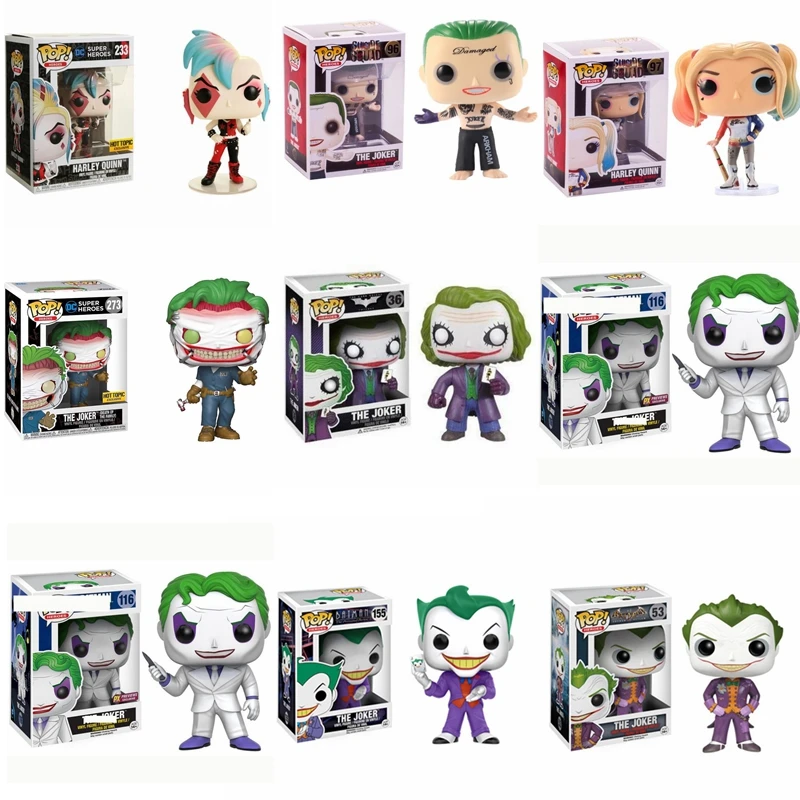 Funko Pop Super Heroes Suicide Squad Harley Quinn the Joker Vinyl Action Figure Collectible Model Toy for Children Birthday Gift | Игрушки и