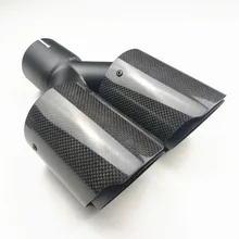 1 шт. Y Модель автомобиля Стайлинг Глянцевая углеродистая выхлопная труба глушитель труба из углеродного волокна жаркое черное конец хвостовые наконечники